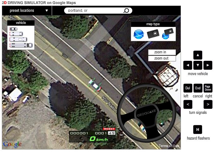 Car Driving Game on Google Maps 