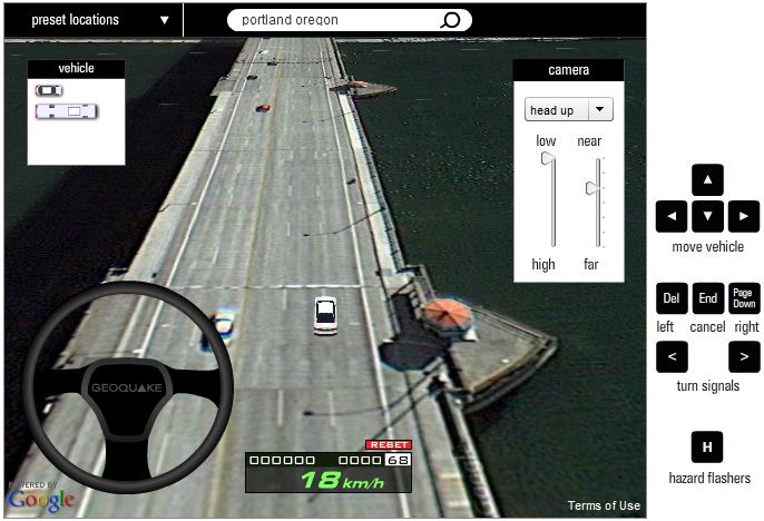 3D Driving Simulator on Google Earth!